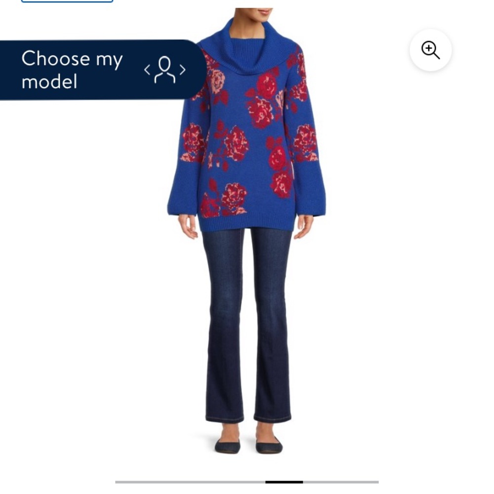 Pioneer woman floral cowl sweater